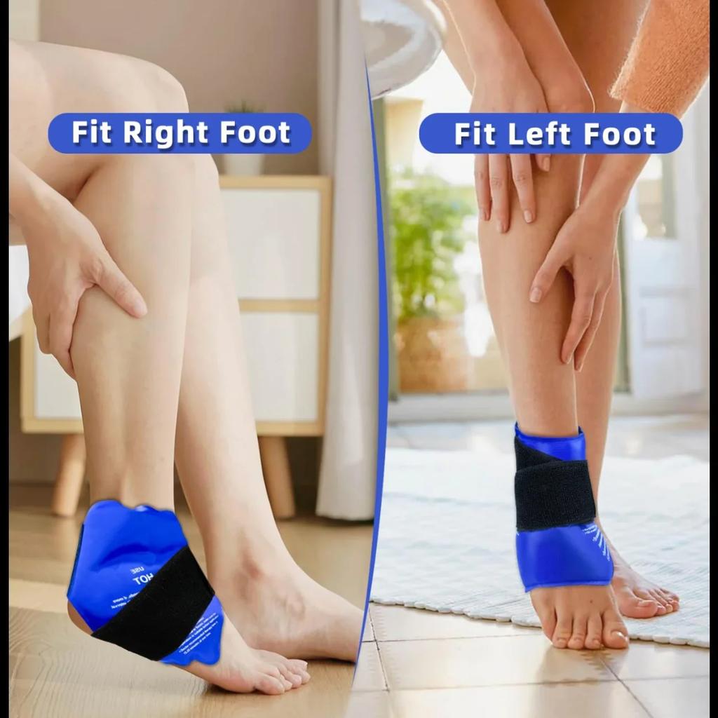 Ankle Ice Pack Wrap for Sprained, Ice Pack for Ankle Inuries Reusable, Cold Therapy for Ankles Swelling, Post Surgery Recovery