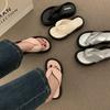 Internet Celebrities Super Hot Tide Thick Sole Heightening Foot Flip-flops Shoes Women Summer Wear 2025 Summer New Beach Sandals