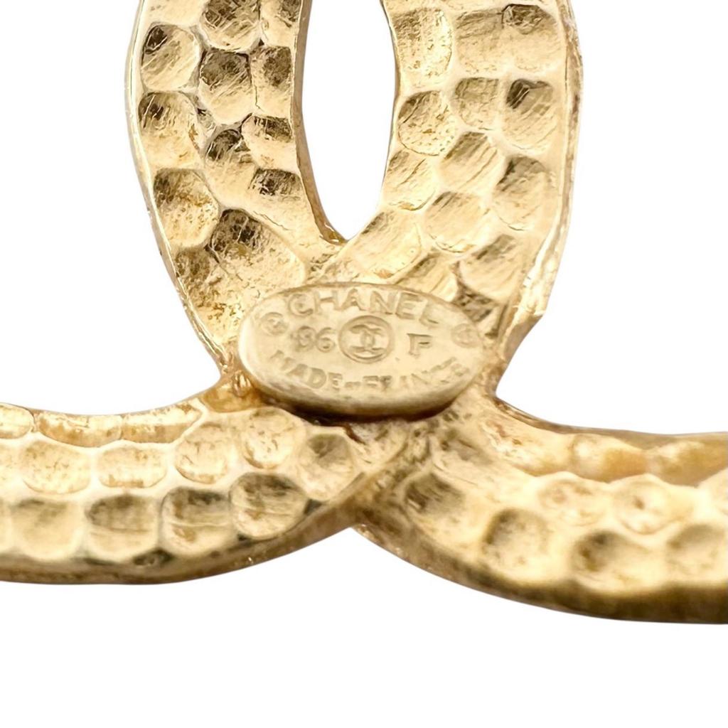 CHANEL COCO Mark teardrop motif 96P Earring gold Women used