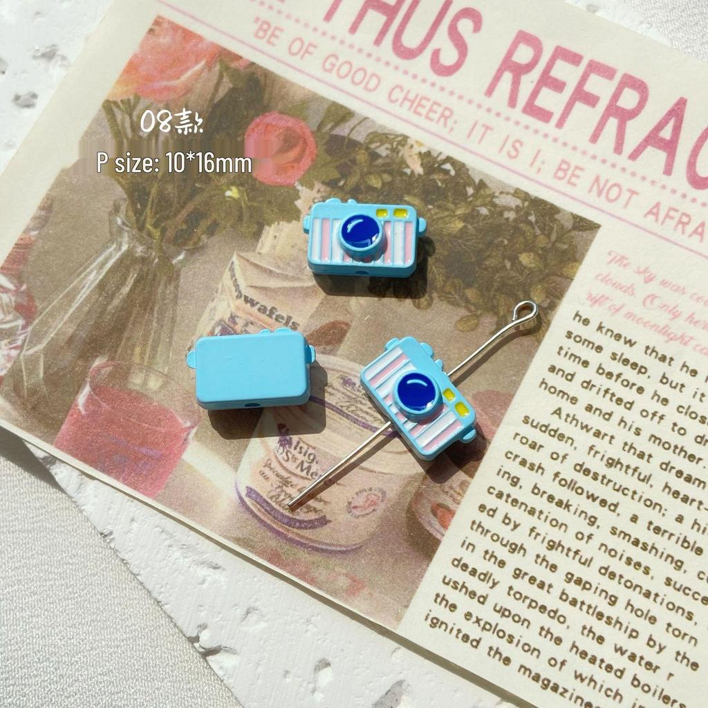 Blue Beaded Flower Bear Bracelet - Cute Alloy DIY Jewelry Accessory