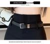 Women's High-Waist Belted Black A-Line Skirt - Sexy Summer Style