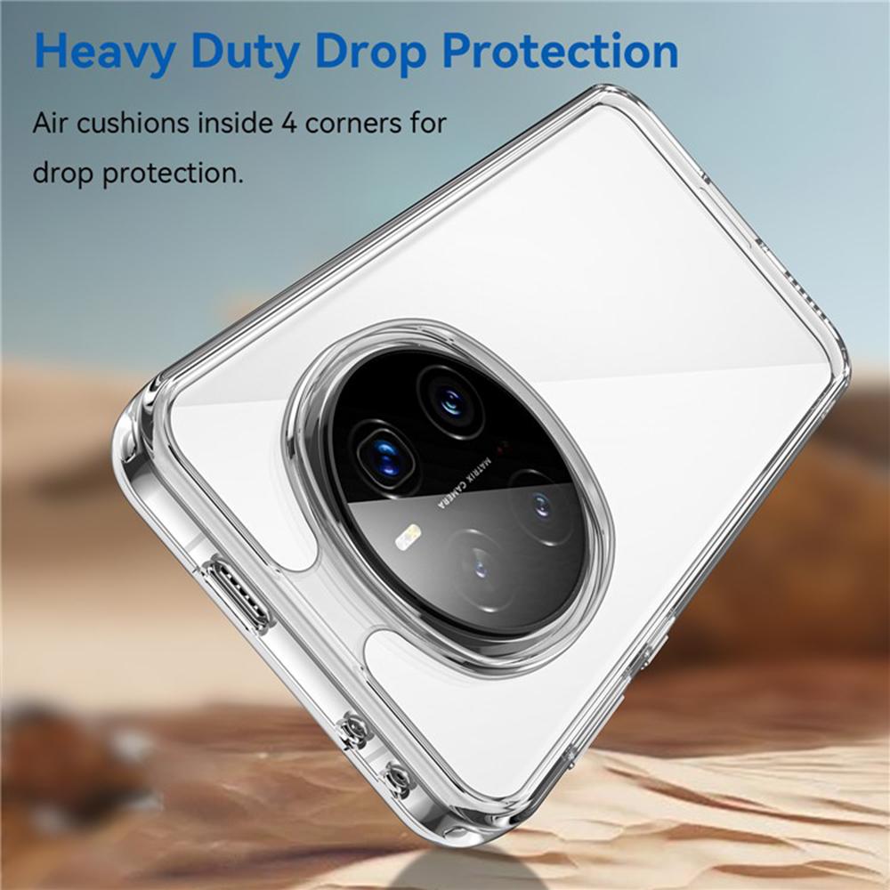 WANLONFENG MF2 Series for Honor Magic7 Pro 5G Case TPU Acrylic Clear Phone Cover with 2Pcs Tempered Glass Film