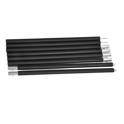 2.4m Adjustable Tarp Poles Lightweight Outdoor Aluminum Tent Rods for Camping Matte Black
