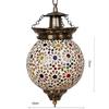 Hanging Round Glass Lamp, Beige