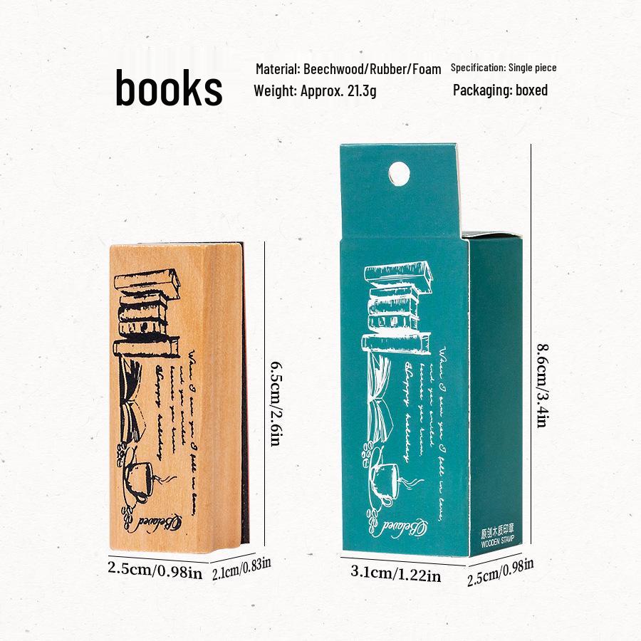 Exquisite Wooden Plant & Flower Stamps for Creative Journals – 8 Styles