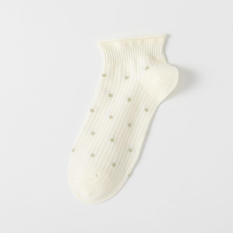 Female Summer Cotton Stripe Breathable Small Fresh Lace Bubble Mouth Boat Socks