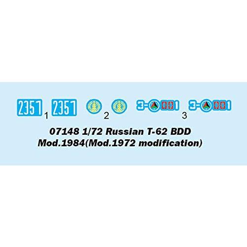 Trumpeter 1/72 Scale Soviet T-62 BDD Main Battle Tank Mod. 1984 Plastic Model Kit 07148