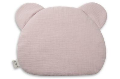 Teddy Bear Muslin Pillow Rose