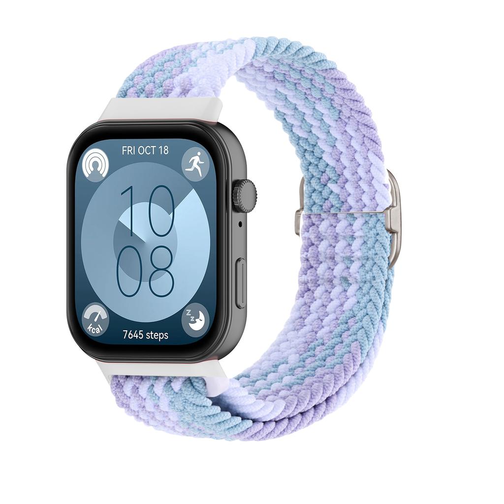 Armband für Huawei Watch Fit 3 4 pro Zubehör Verstellbares Sport Ersatz-Armband Geflochtenes Solo Loop Armband huawei fit3 4 Band