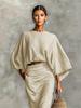 Women's Cross-border Fashion: Elegant Batwing Sleeve Top 2026