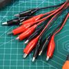 Durable 5.5x2.1mm Alligator Clip to DC Power Adapter 2Pcs Crocodile Test Leads 25CM Cable Male Female for Laboratory Testing
