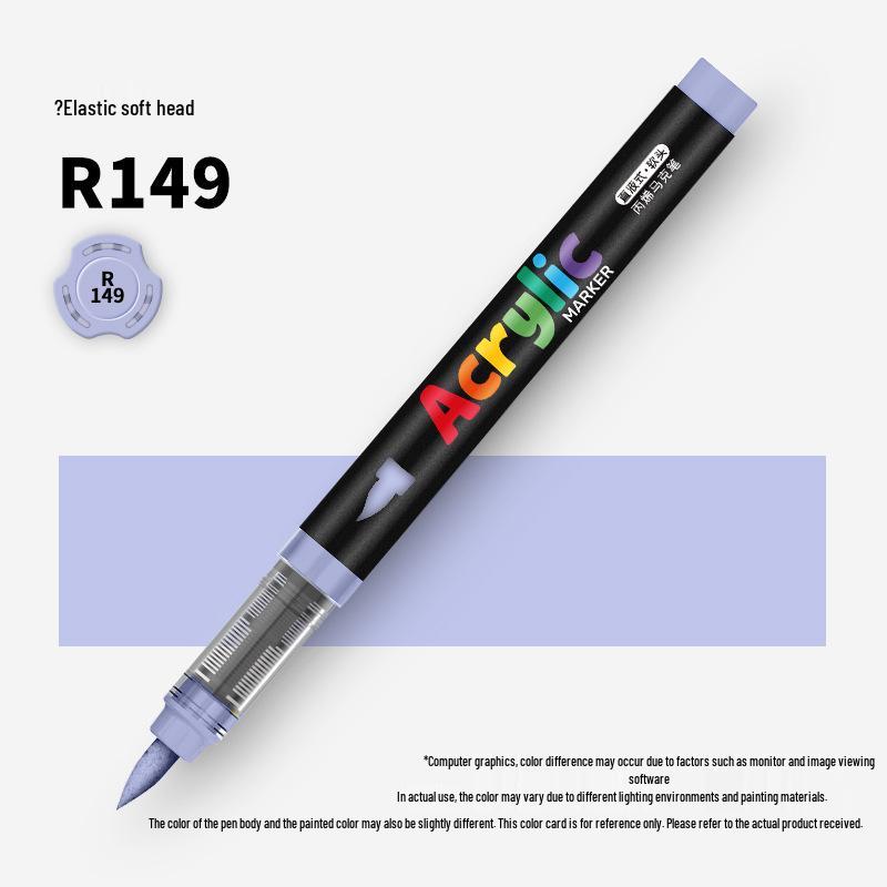 60-Color Soft Tip Liquid Ink Acrylic Marker Set for Primary School Art