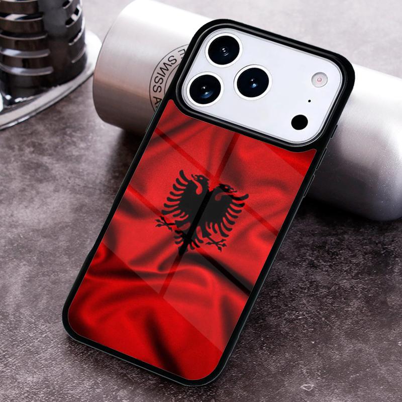 

Albanian Flag Phone Case For iPhone 17 16 15 14 13 12 11 Pro Max Plus 17Air Soft Silicone Cover iPhone 14 Plus