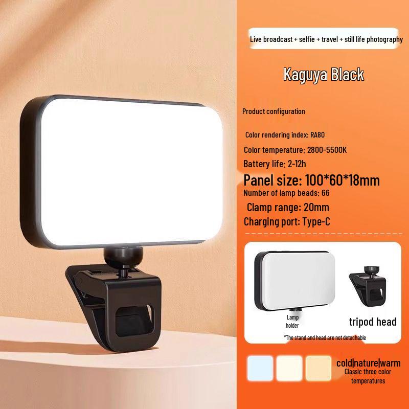 2025 Tragbares LED-Selfie-Licht für mobile Fotografie und Live-Streaming