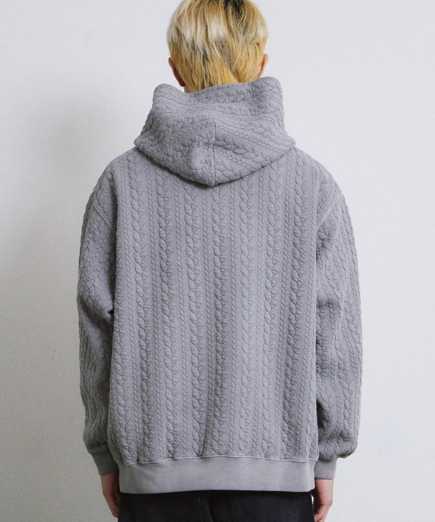 ADERNM Granpa Cozy Cable Hoodie (Gray)