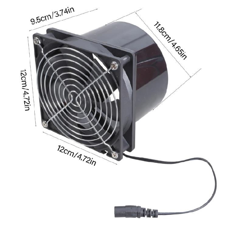 Convenient Solar Powered 12V Exhaust Fan for Efficient Cooling In Greenhouses Attics with Sturdy ABS Material