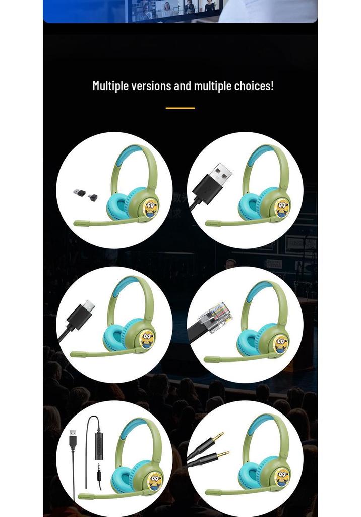 Multifunctional Children's Head-mounted Hearing Protection Headphones for Learning and Online Classes