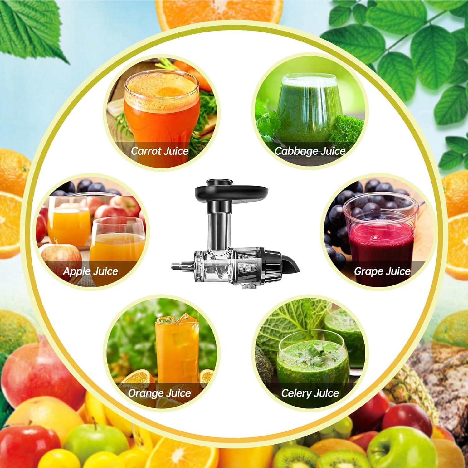 

Masticating Juicer Attachment for KitchenAid Stand Mixer, Slow Juicer Attachment,Juicer Attachment for ALL KITCHENAID Mixers White