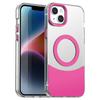 For iPhone 15 Plus/14 Plus Case Compatible with MagSafe Color Splicing IMD TPU+PET+PC Mobile Cover