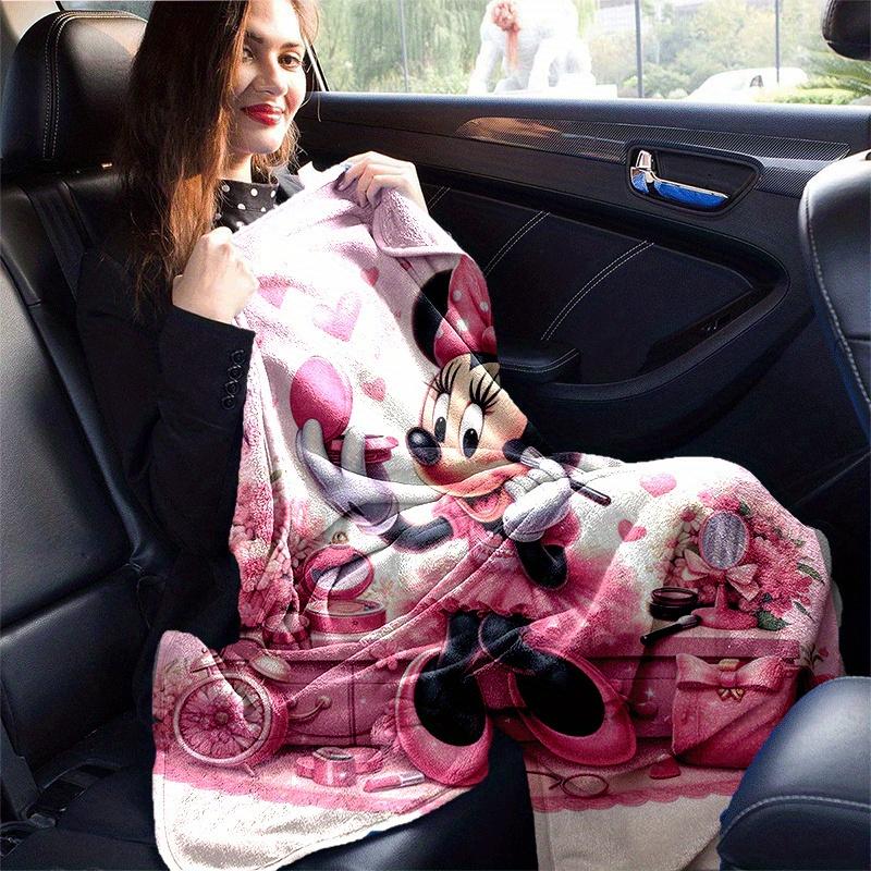 1pc Minnie Printing Blanket - Soft, All-Season Throw for Office Blanket, | Personalized Gift with Adorable Cartoon Design