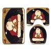 Christmas Shower Curtain Floor Mat Combination Four-Piece Set Bathroom Toilet Carpet Shower Room Mat Foot Mat