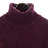 LACOSTE Long sleeve turtleneck sweater XS wine-red knit Men's Used