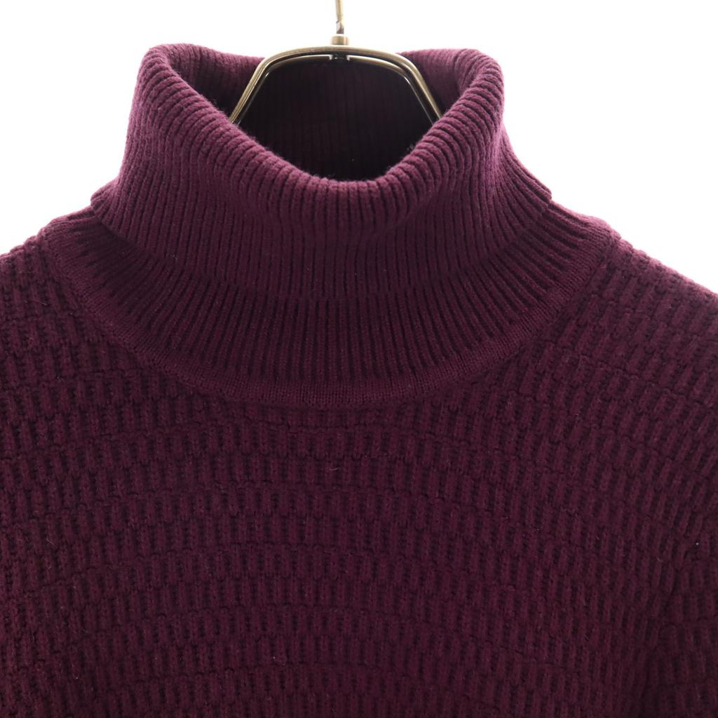 LACOSTE Long sleeve turtleneck sweater XS wine-red knit Men's Used