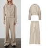 Spring NEW Set Pajamas Style Trousers 7957707 Short Bomber Jacket Outerwear 8086707