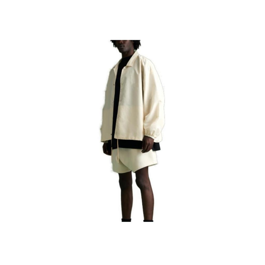 Fear of God Essentials Coaches Jacket Cloud Dancer Men Outerwear Cream 202BT232011F