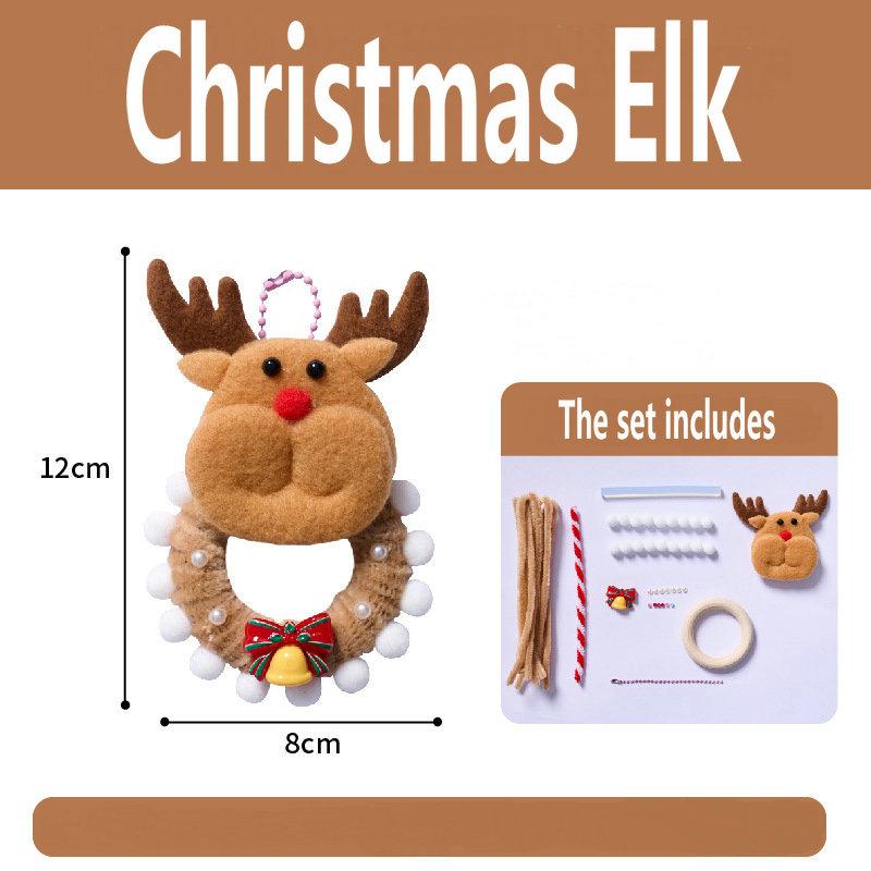 Christmas Pipe Cleaners Set 3D Felt Hanging Charms Christmas Tree Santa Clause Cute Hanging Ornaments for Tree Decorations