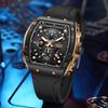 Men Watch Fashion Business Watch Men Square Black Silicone Luminous Waterproof Quartz Wrist Watches For Men Montre Homme