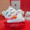 Fortune Cat Resin Figurine - Lovely Office Desk Decoration, Stress-relieving Gift for The Workplace, Home Toy Figurine