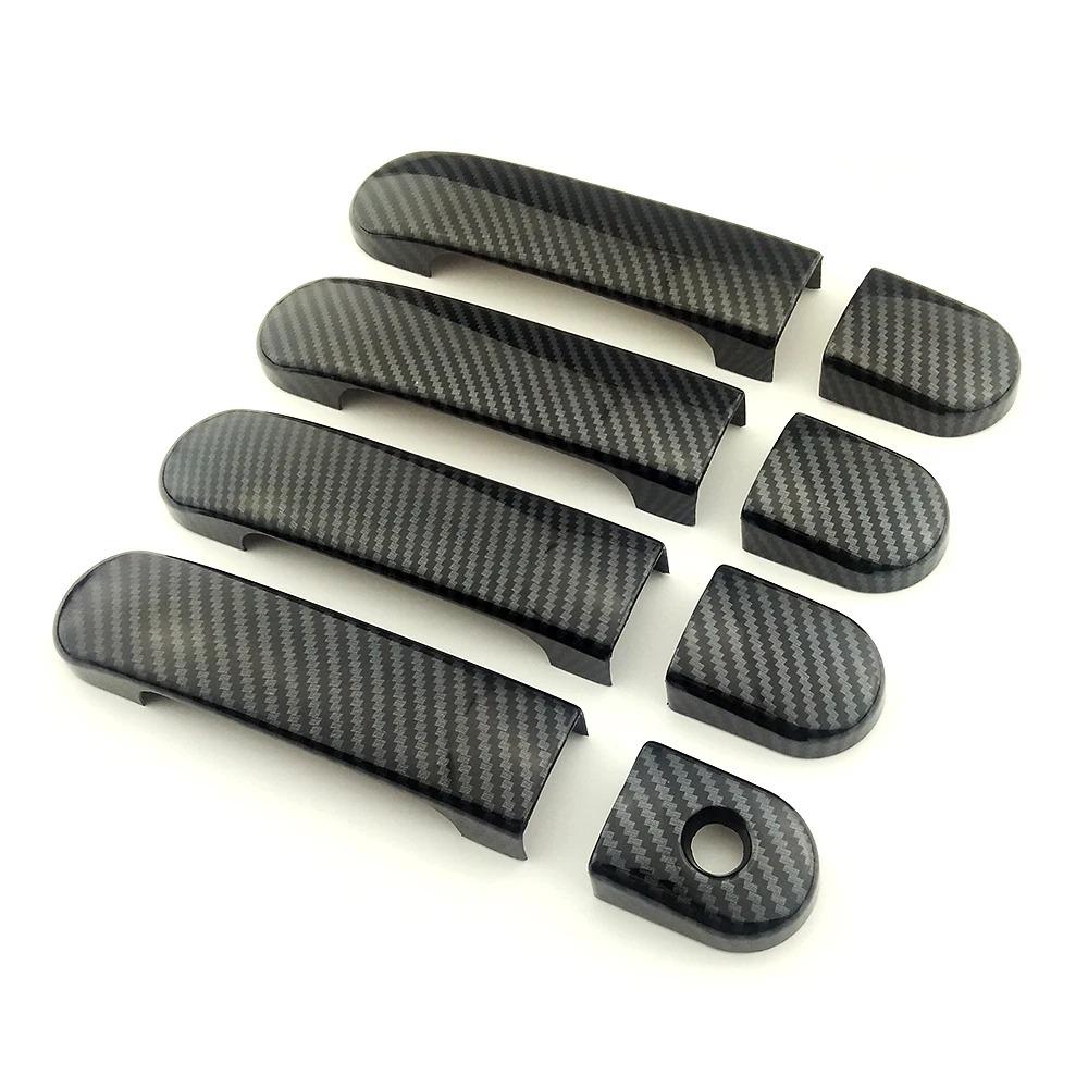 Car Door Handle Bowl Bezel Cover Trim Carbon Fiber ABS Sticker For Nissan March Micra Grand Livina Note Versa Tiida Latio Cube