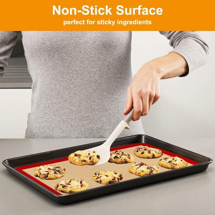 2 Pièces Tapis Cuisson,30x40 cm Tapis de Cuisson Silicone pour Four,Plaque Silicone Four