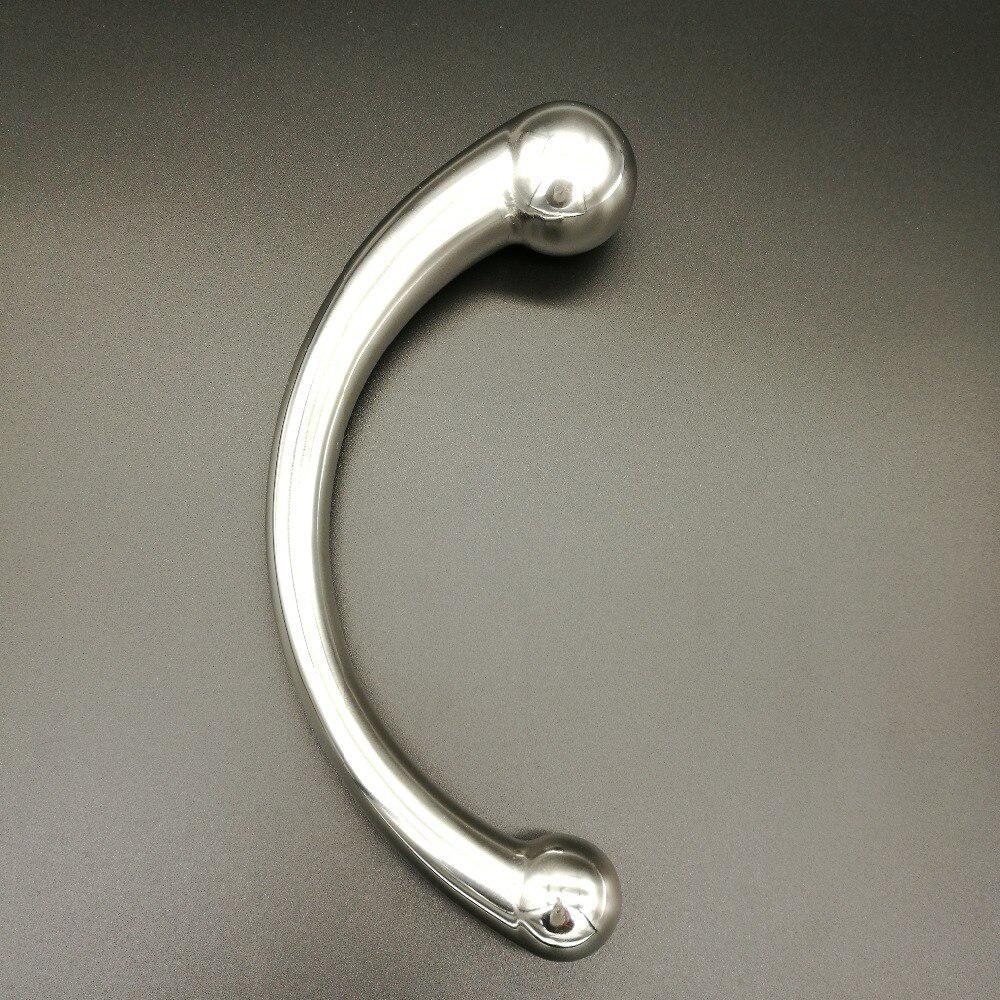 Male & Female Stainless Steel Curve Plug Heavy Bead Double End