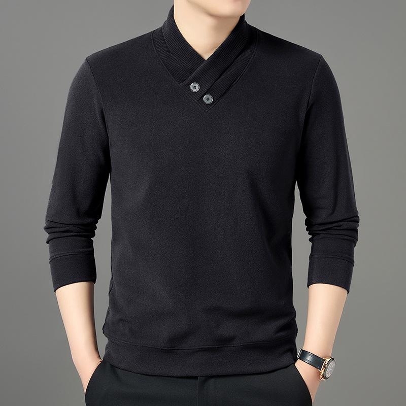 Velvet Knit Long Sleeve Hoodie - Non-Iron, Skin-Friendly, Fashionable Base Layer for Autumn/Winter