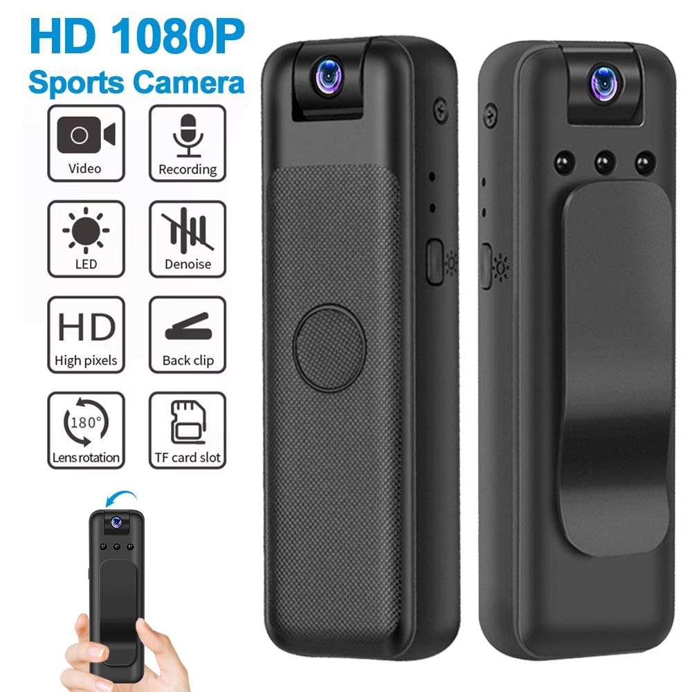 HD 1080P Mini Camera Portable Small 180°Digital Video Recorder Police BodyCam Infrared Night Vision Video Surveillance Camcorder