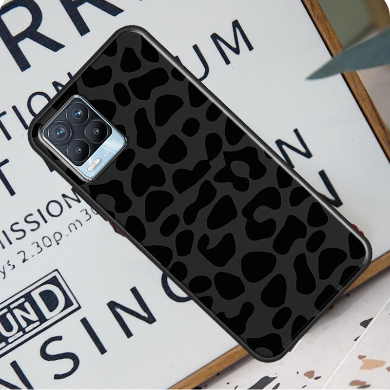 

Чехол для телефона с леопардовым принтом и черным гепардом для OnePlus 9 Pro 8T 9R Nord 2 для Realme 6 7 8 Pro 8i GT Master GT Neo 2 C21 OnePlus 9RT