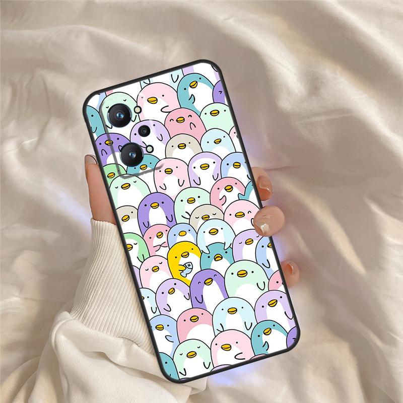 Cute Penguin Case For Realme 15 Pro GT7 GT6 C67 C65 C63 C61 C55 C53 C51 C35 C71 C75 11 12 13 14 Pro Plus