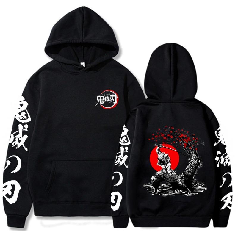 Hashibira Inosuke Japanese Animation Hoodie Men Women Harajuku Pullover Street Wear Unisex Autumn Winter Plushed Sweater