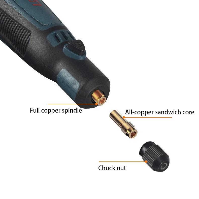 Small Electric Mill Hand-held Jade Polishing and Engraving Tools Recharging Electric Sanding Pen Root Miniature Household Mini Electric Drill