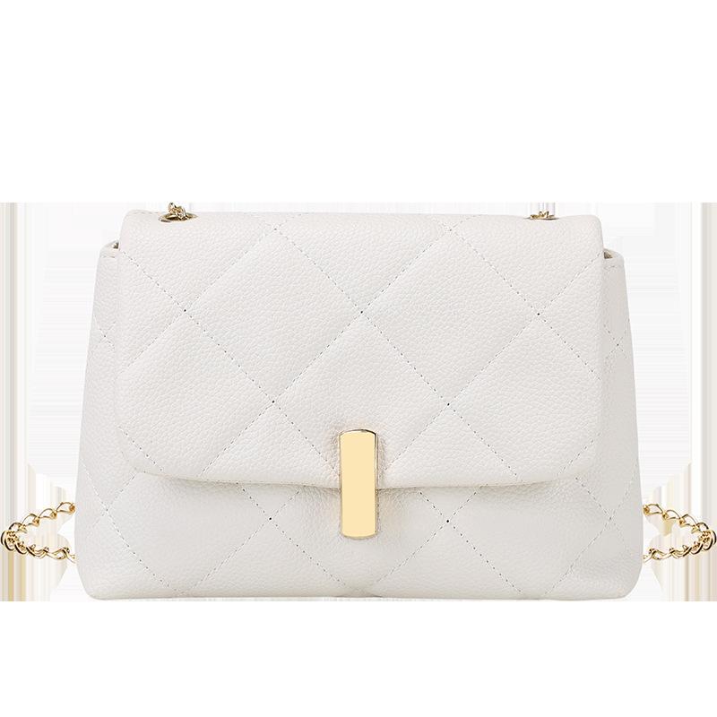 Lychee Pattern Small Square Bag 2025ladies Bags Women's Bag Wholesale Chain Bag Versatile Messenger Bag