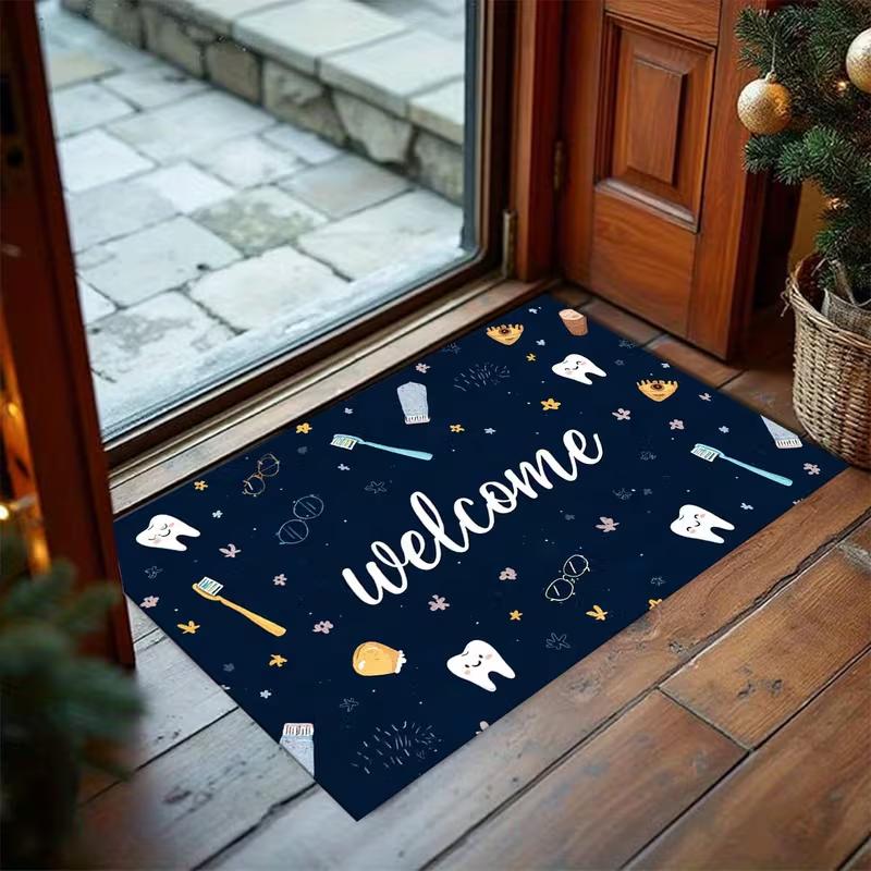 

Dental Clinic Door Mat Professional Office Entrance Floor Rug Soft Anti-Slip Welcome Carpet for Indoor Outdoor Home Carpet Decor 40x60cm