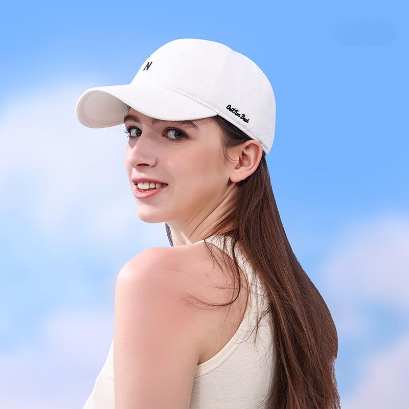 Pure Cotton Soft Top High Quality Letter Embroidered Baseball Cap Baseball Cap Women's Outdoor Face Showing Small Sun Protection Hat
