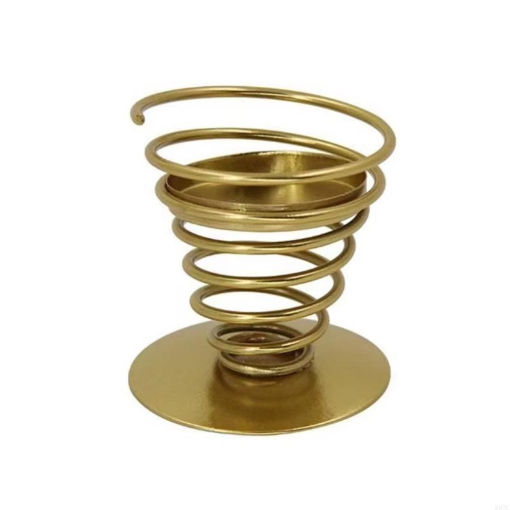 Wrought Iron Spiral Candlestick Geometric SpiralS Holder Nordic Metal Candle Holder  Bedroom