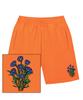 TRIPSHION Blue Flower Bundle Logo Sweat Half Pants - Orange