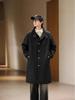 Men's Mid-Length Single-Breasted Trench Coat with Stand-Up Collar - Loose Casual Fit, Plus Size, British Style Jacket