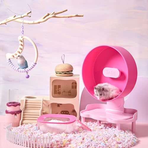 Tafit Hamster House, Wooden Hideout, Small Animal Pet Tunnel Exploration Toy, Secret Peephole for Dwarf Hamsters, Syrian Hamsters, Gerbils, Hedgehogs,
