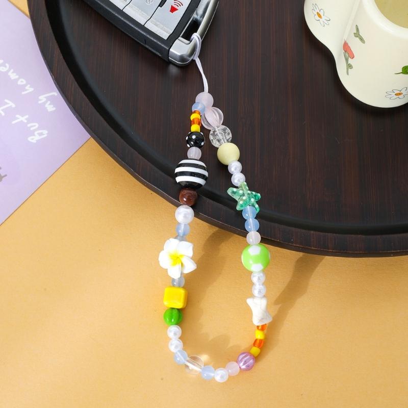 Decorative Elegant Phone Strap Multipurpose Mobile Decoration Trendsetting Beaded Phone Cord for Smartphones Travel Use