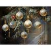 Retro Weihnachts-Wandkunst Leinwandbild Winter Weihnachtsmann Elch Schneemann Baum Geschenke Heimdekoration